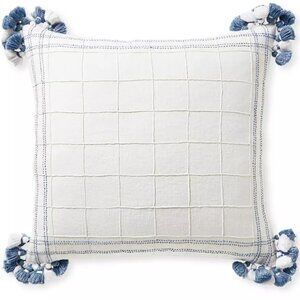 Serena & Lily Tarifa Pillow Cover 24"- NWT - French Blue/White